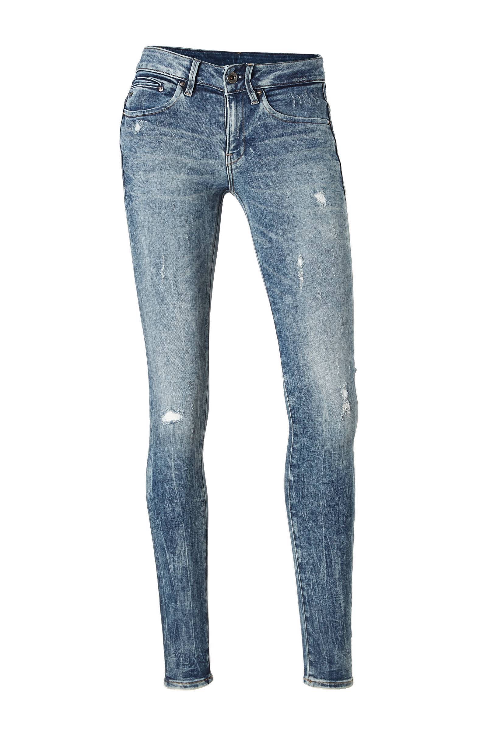 G-Star RAW skinny jeans Midge Zip lt vintage aged destroy | wehkamp