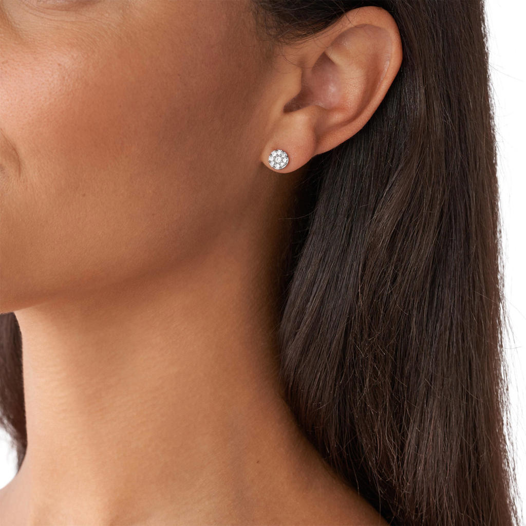 fossil oorbellen zilver