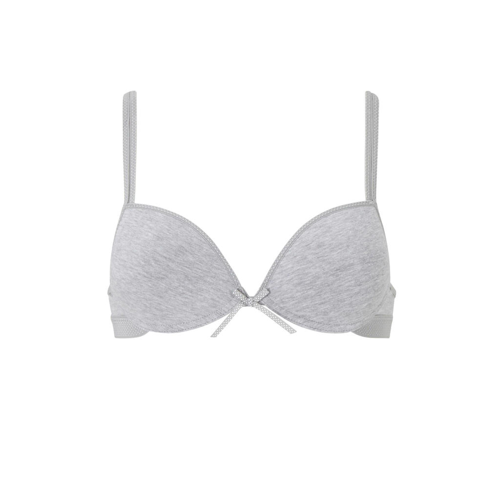 Boobs & Bloomers voorgevormde tienerbh grijs melange