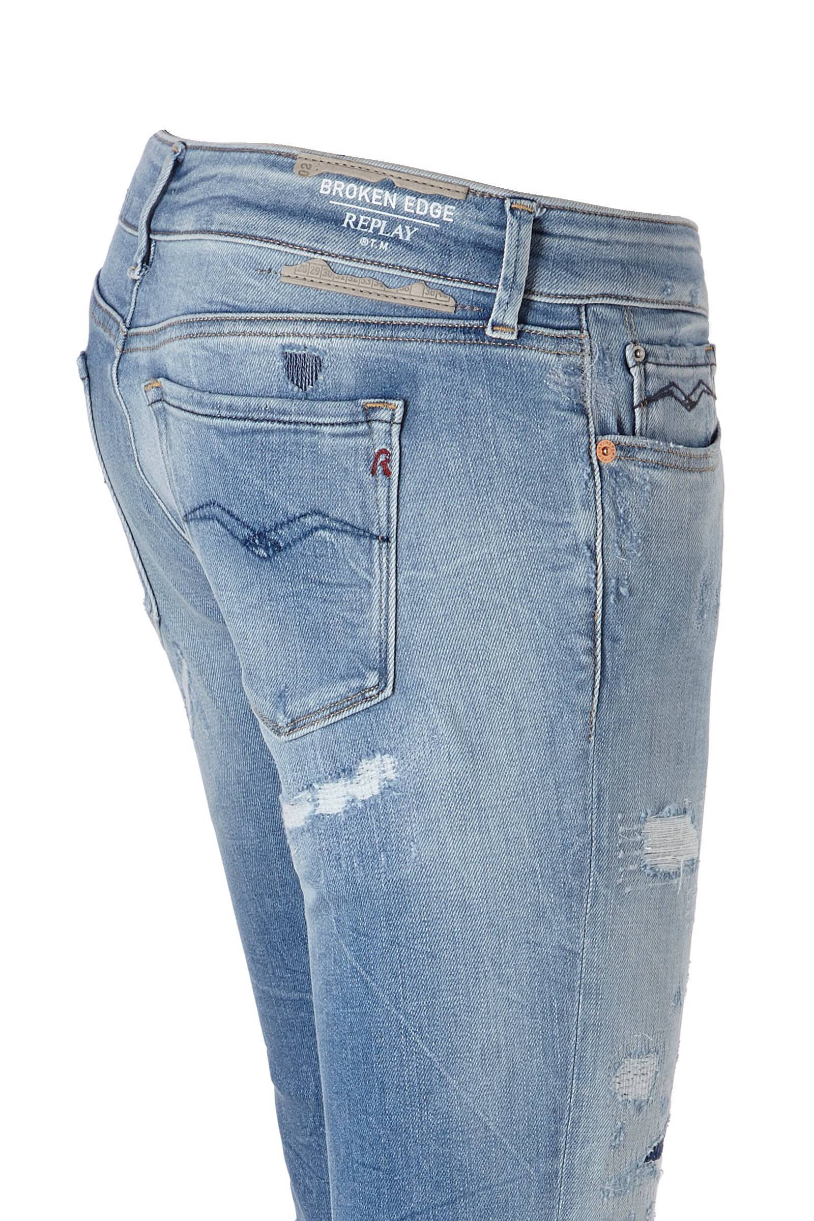 replay broken edge jeans