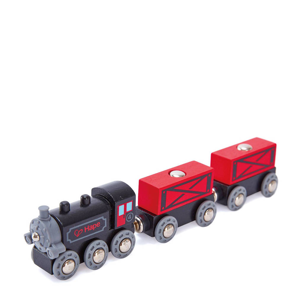 Hape houten stoomgoederentrein