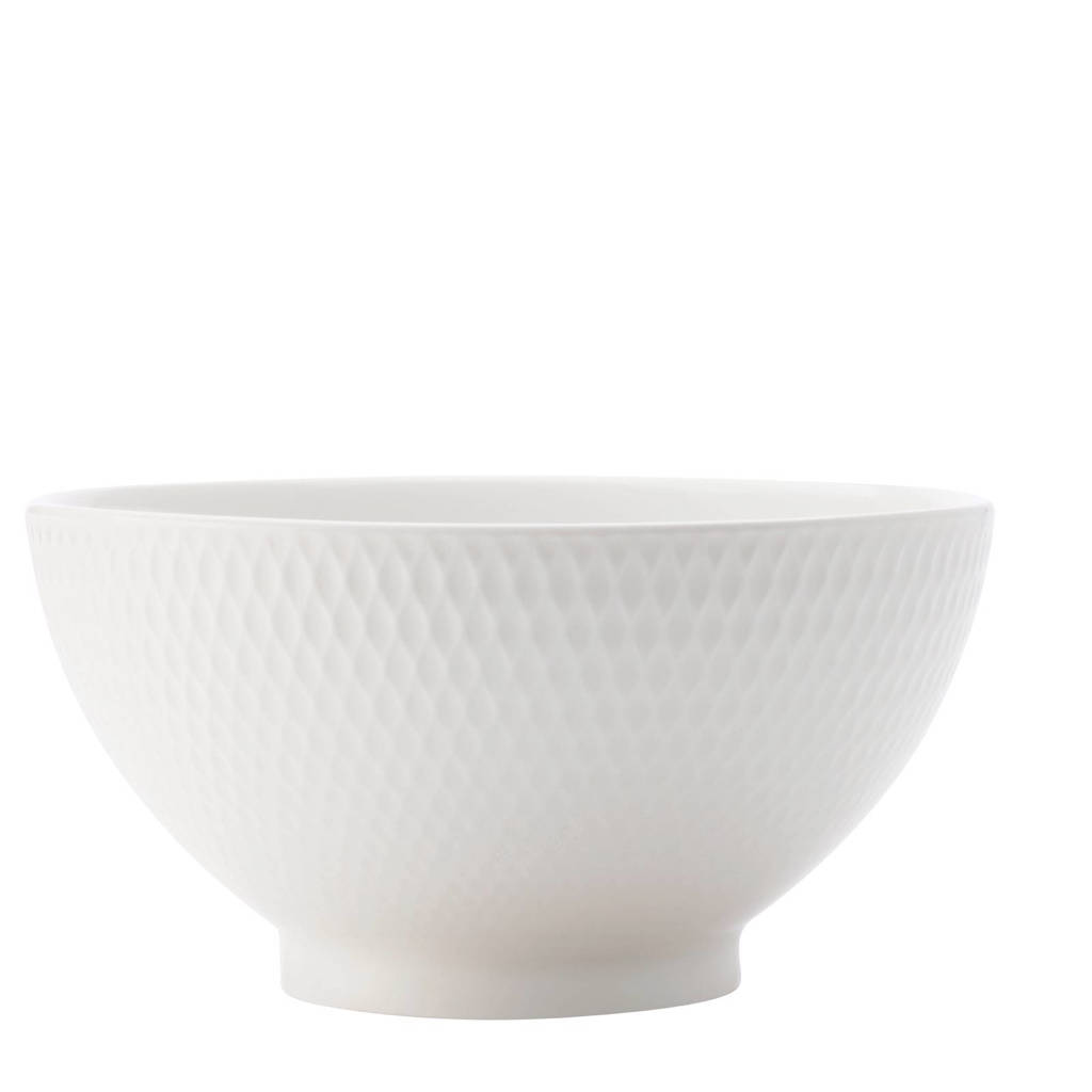 Maxwell & Williams Diamonds Round kom (Ø10 cm) (set van 2), Wit