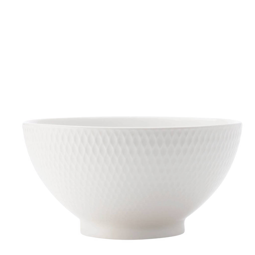 Maxwell & Williams Diamonds Round kom (Ø12,5 cm) (set van 2), Wit