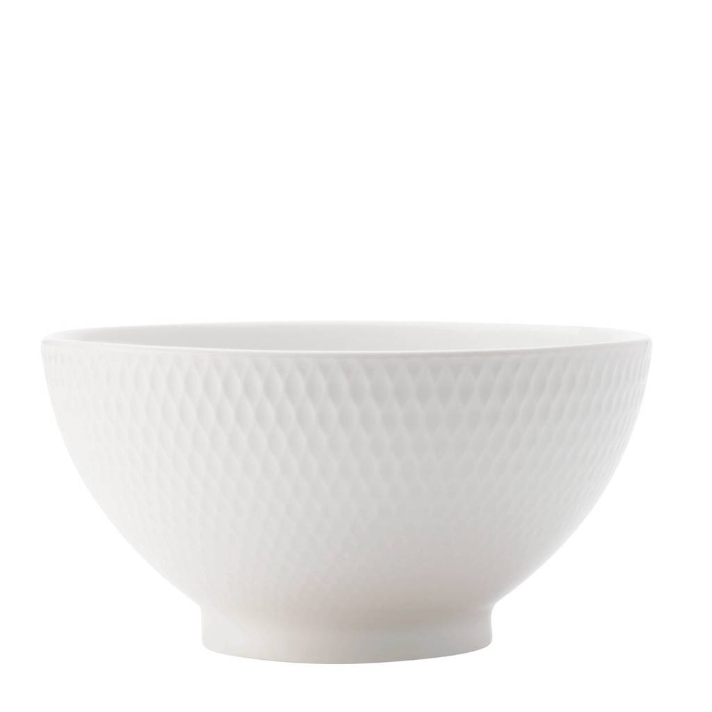 Maxwell & Williams Diamonds Round kom (Ø15 cm) (set van 2), Wit
