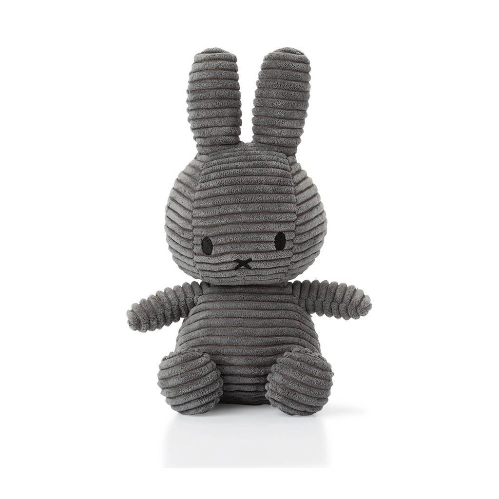 nijntje Miffy Corduroy knuffel 24 cm, Donker grijs