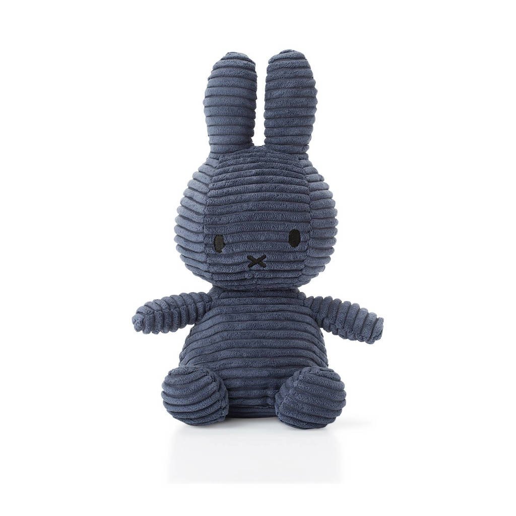 nijntje Corduroy donkerblauw knuffel 24 cm, Donkerblauw
