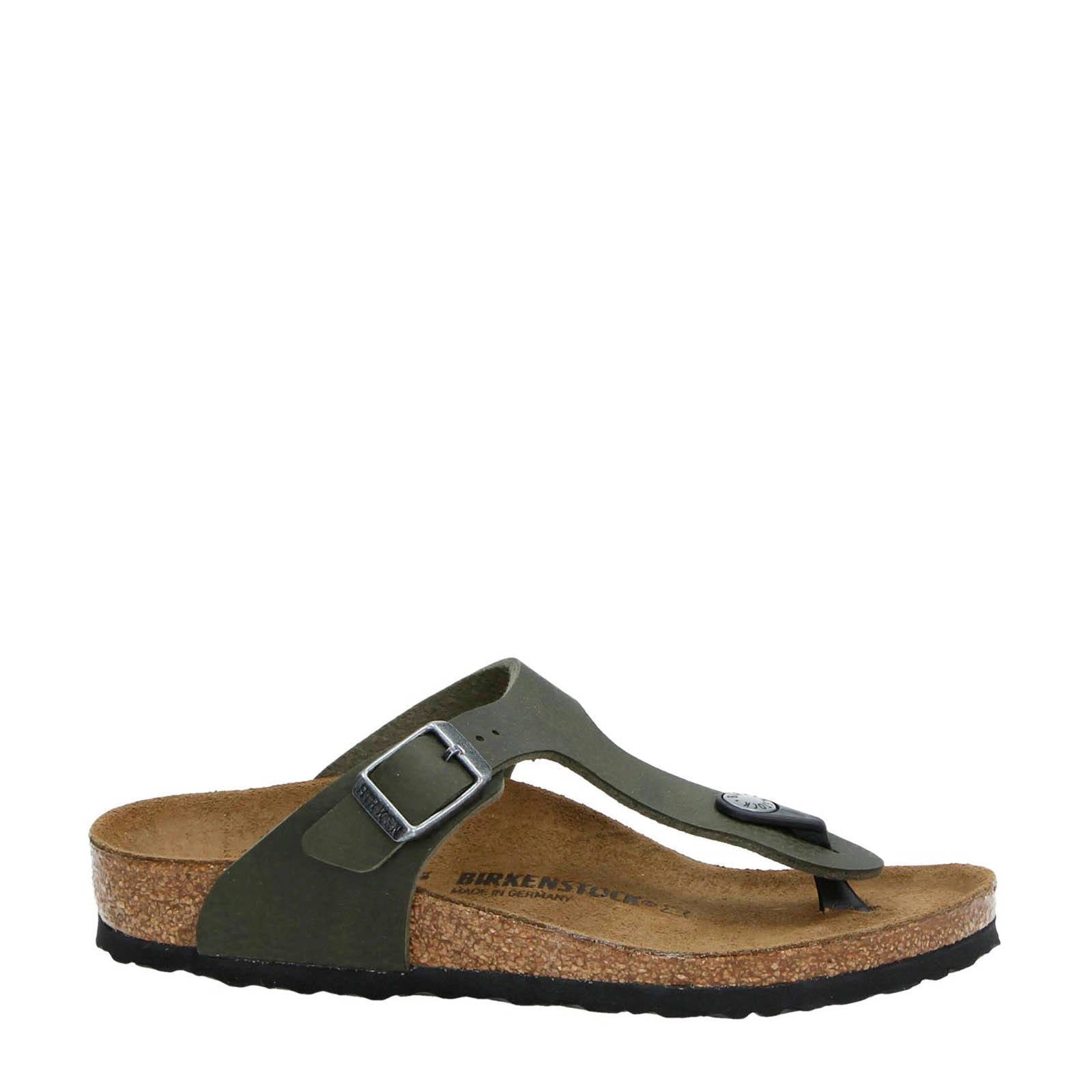 Birkenstock Gizeh teenslippers groen | wehkamp