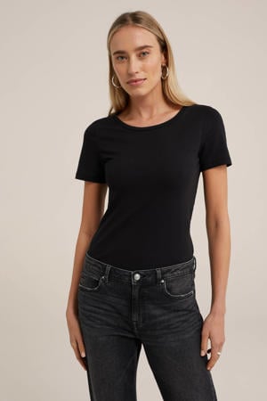 T-shirt met katoen zwart