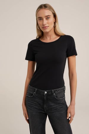 T-shirt met katoen zwart