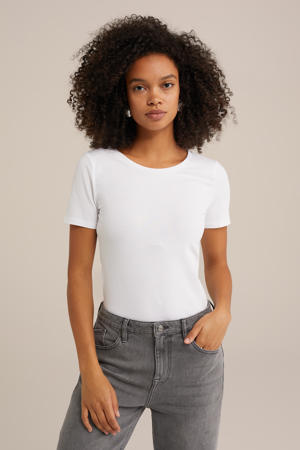 T-shirt met katoen wit