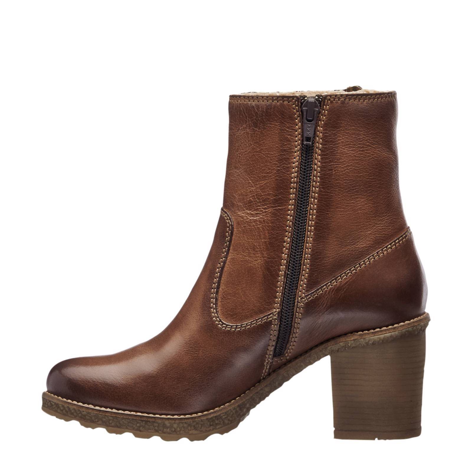 5th Avenue Dames Bruine leren enkellaars Maat 40 5th Avenue Dames Bruine leren enkellaars Maat 40