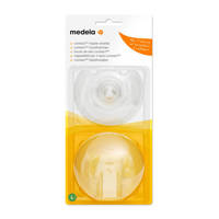 Medela Contact tepelhoedjes L (24 mm) inclusief bewaardoosje (2 stuks), Transparant