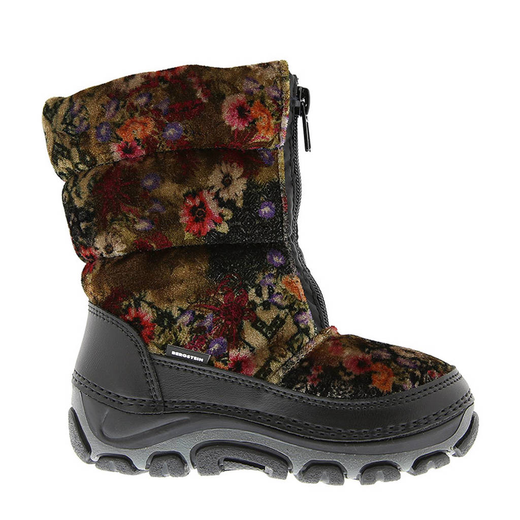 Bergstein fluwelen snowboots kids, Bruin