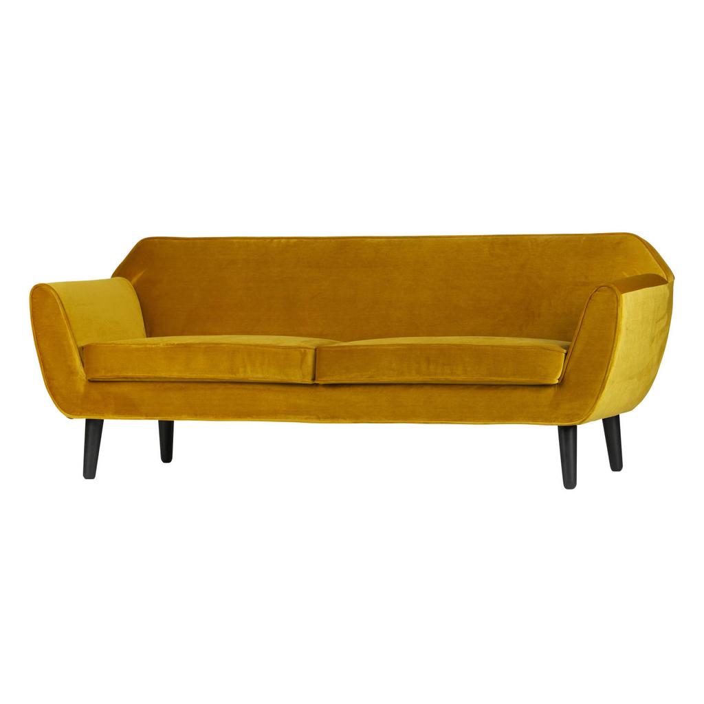 WOOOD WOOOD Rocco 2-Zits Bank - Velvet - Oker - 75x187x82