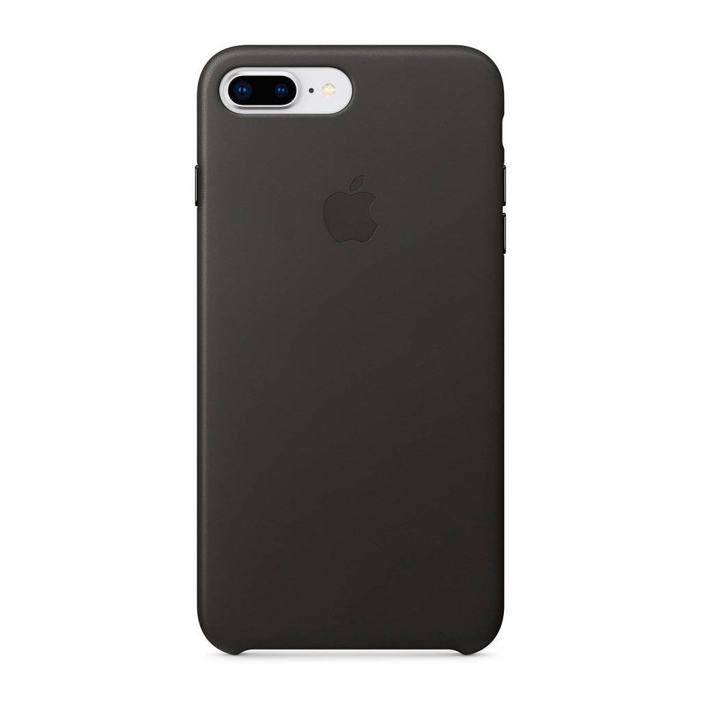 Apple iPhone 8 Plus / 7 Plus leren backcover, houtskoolgrijs