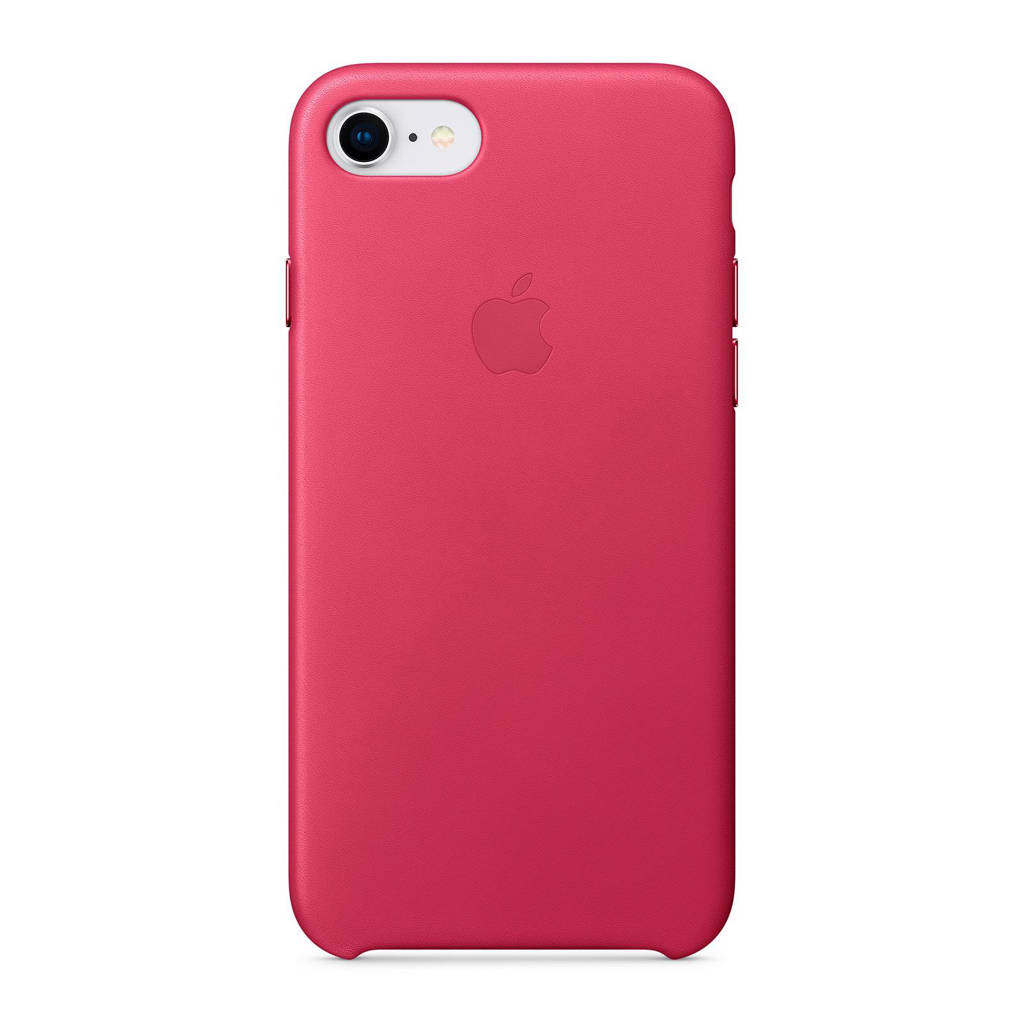 Apple iPhone 8 / 7 leren backcover, Fuchsiaroze