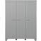 WOOOD WOOOD Dennis 3-Deurs Kast - Grenen - Betongrijs - 202x158x55