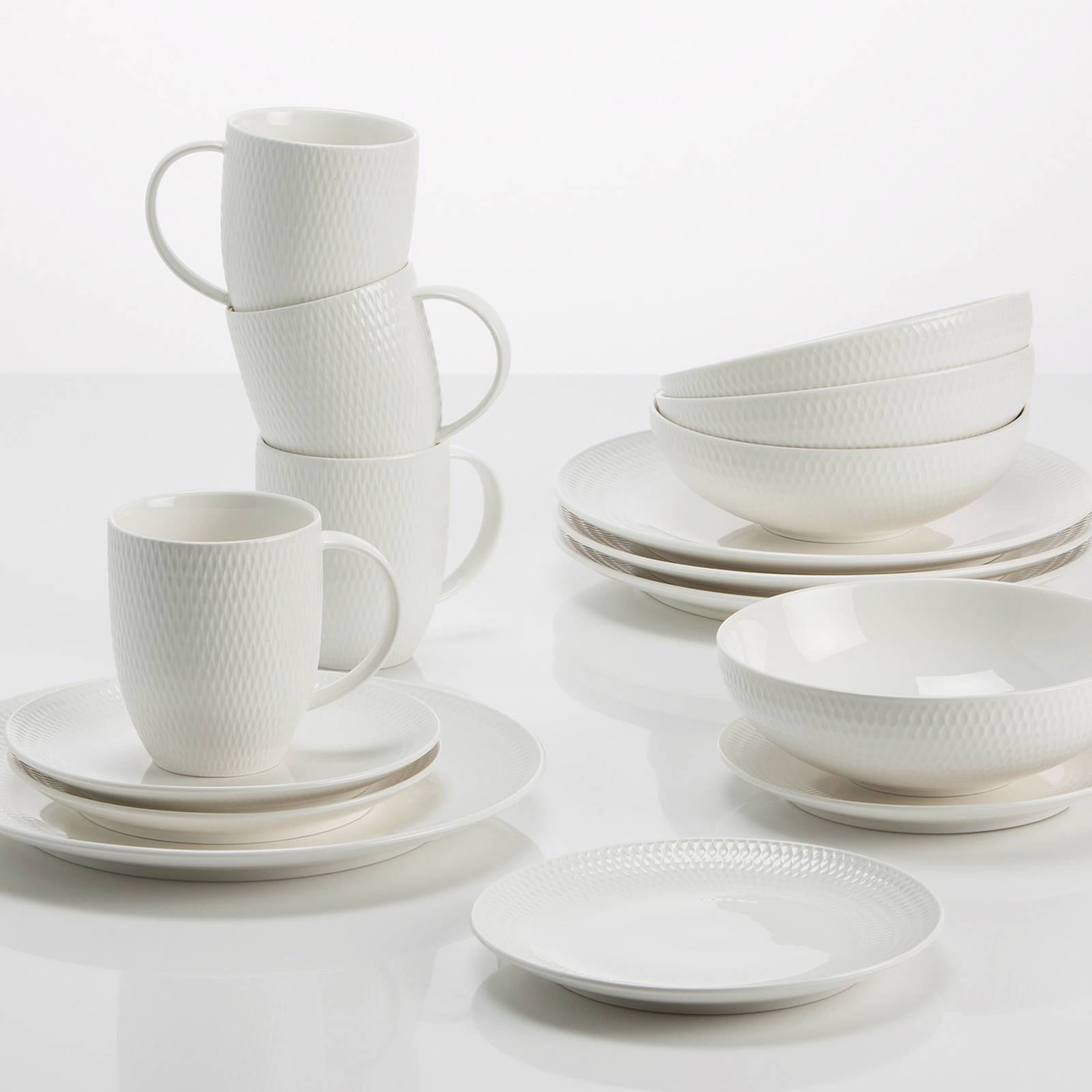 Maxwell & Williams Diamonds Round serviesset (16delig) wehkamp