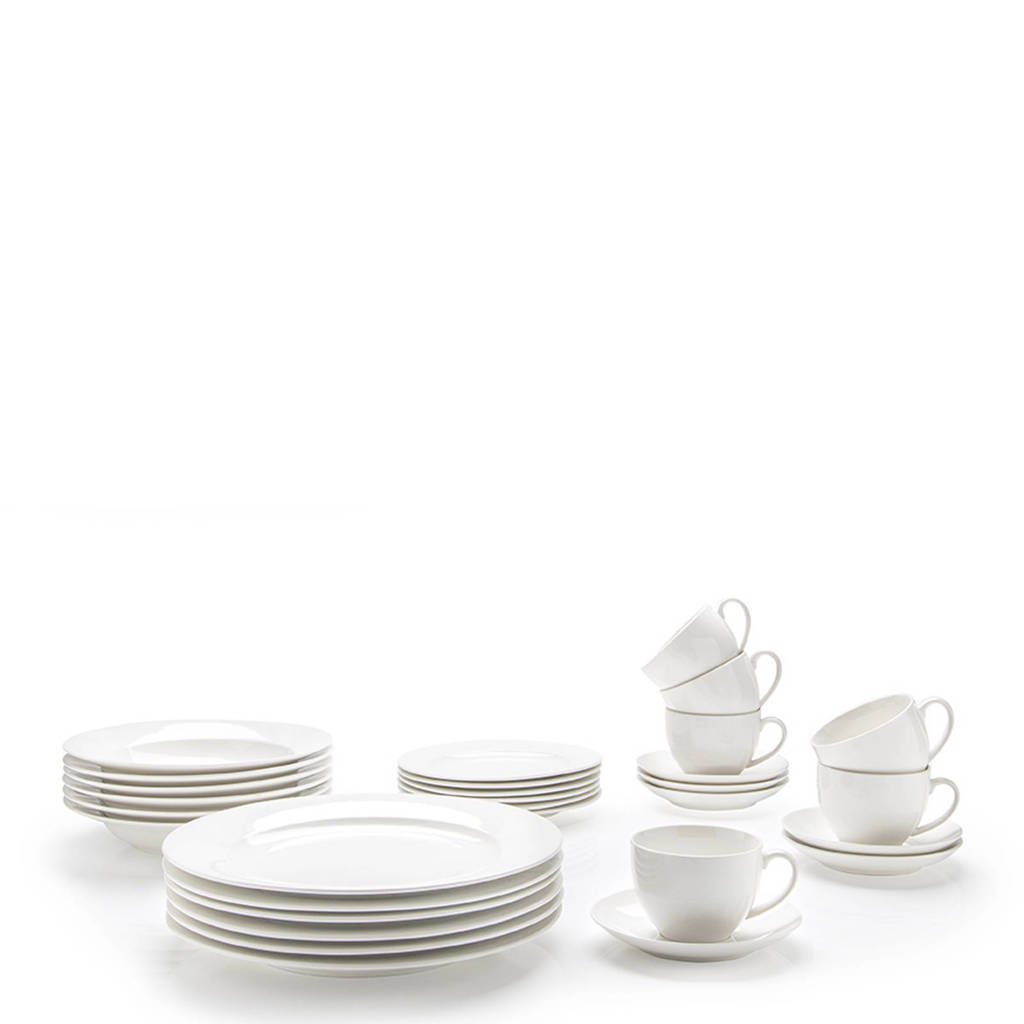 Maxwell & Williams White Basics serviesset (30-delig), Wit