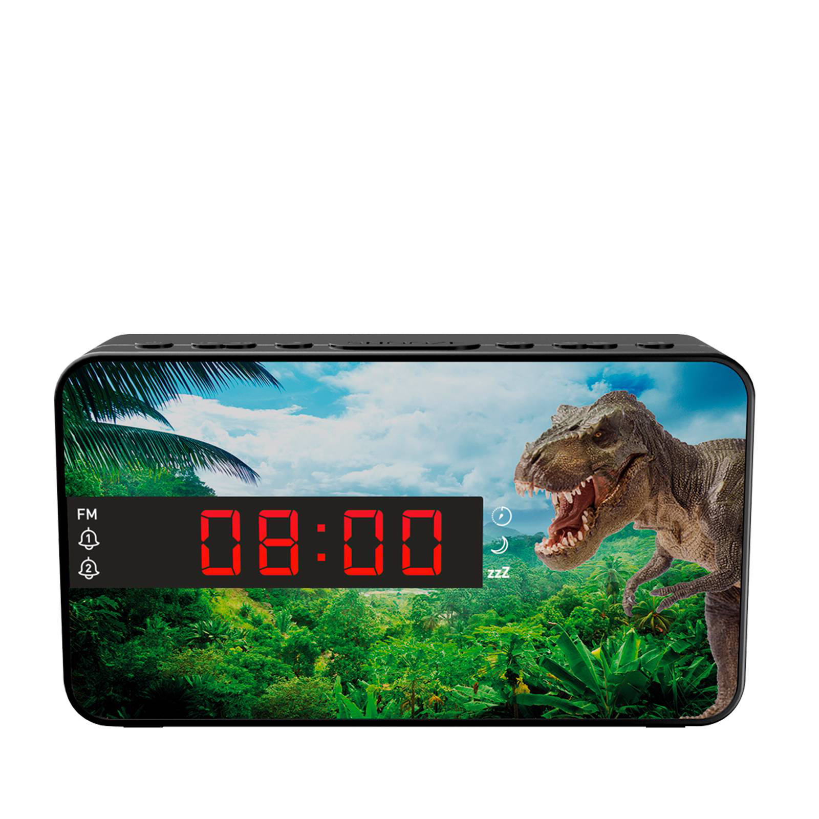 enkel en alleen Tussendoortje Wat is er mis Bigben Interactive Wekkerradio voor kinderen met LED display dinosaurus -  Klokken.shop