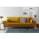 NOUS Living velours 3-zitsbank Torino - okergeel