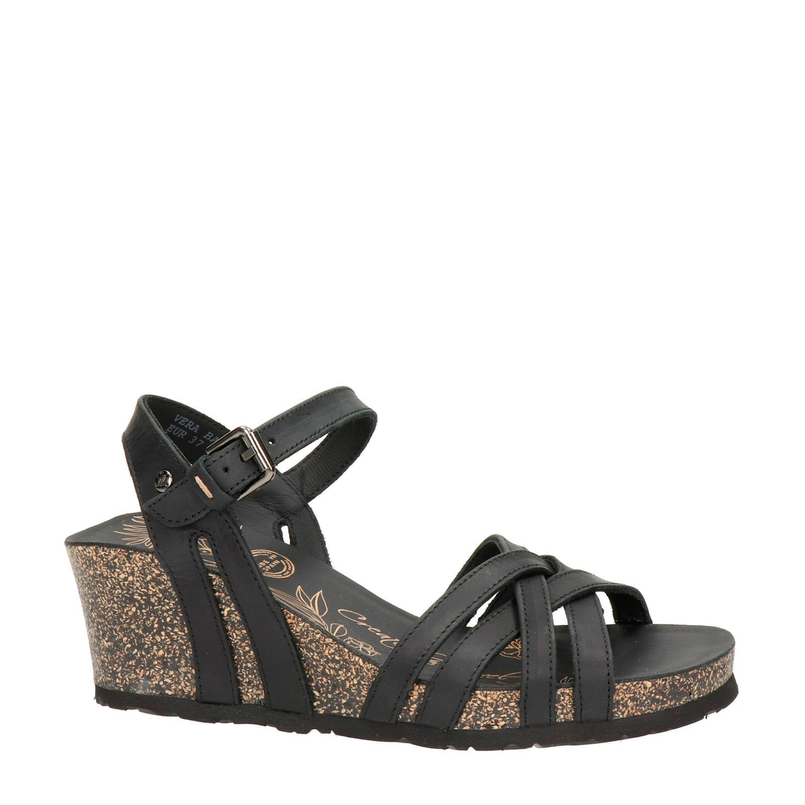 Panama Jack Vera nubuck sandalettes zwart | wehkamp