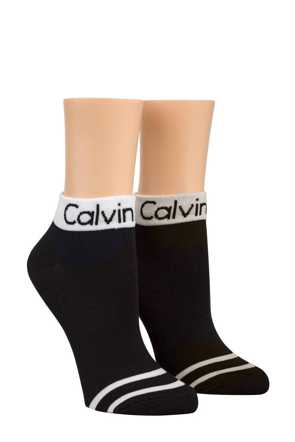 CALVIN KLEIN sokken - 2 paar, Zwart/wit