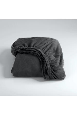jersey hoeslaken - antraciet (25 cm hoog)