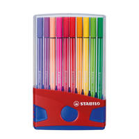 STABILO Premium Viltstift - Pen 68 - ColorParade - Set Met 20 Verschillende Kleuren, Rood