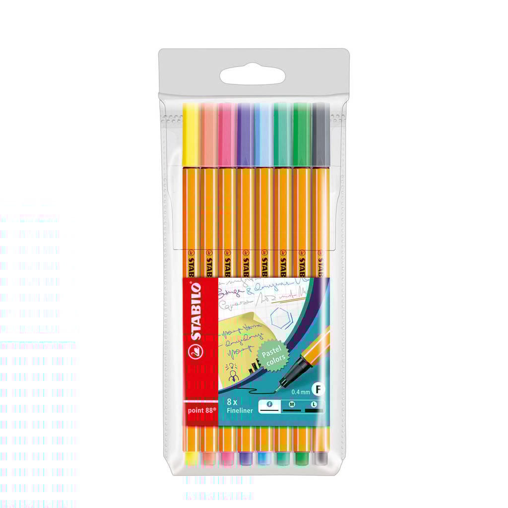 STABILO point 88 fineliners (8 st.), pastel