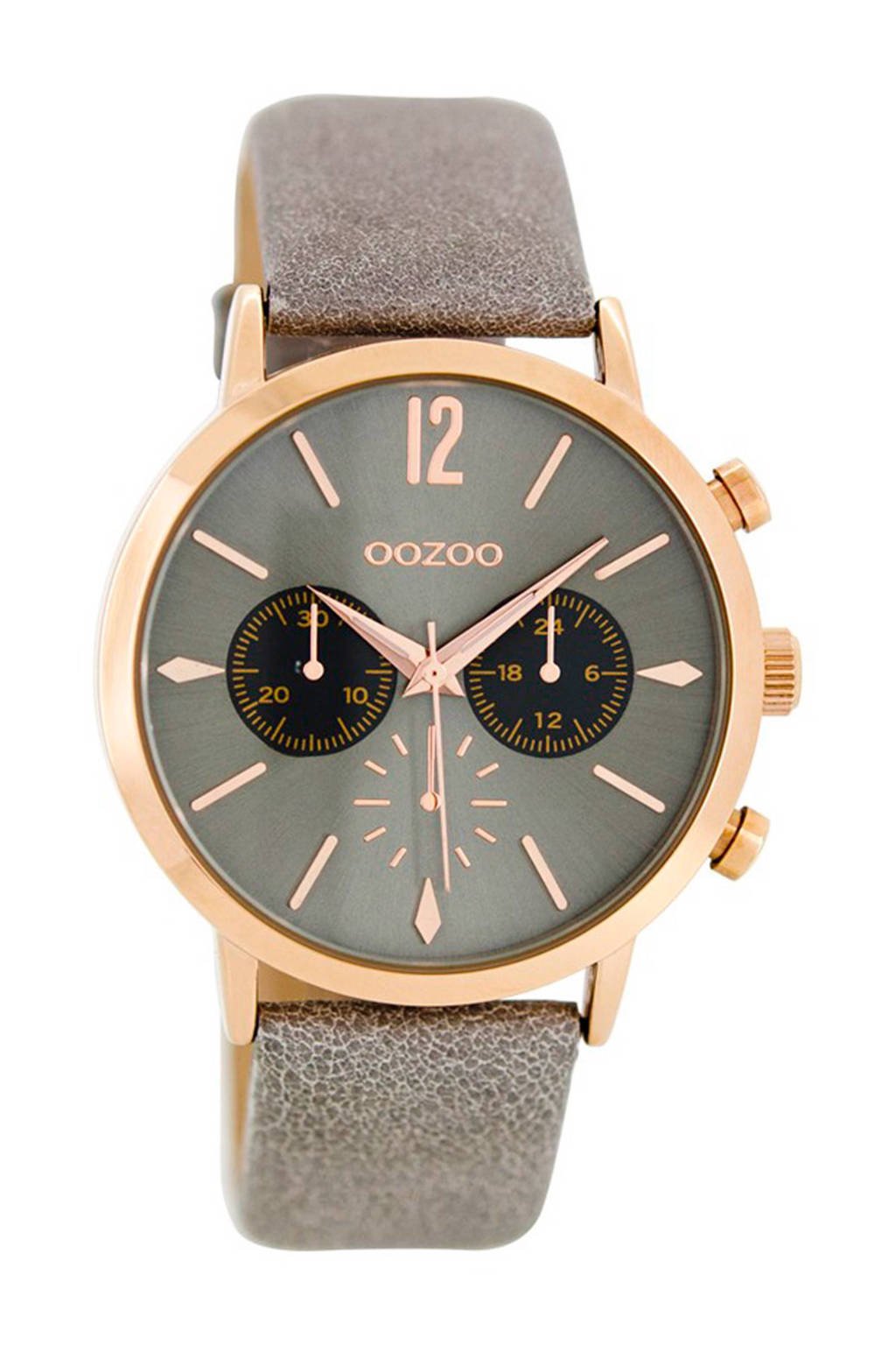 OOZOO Timepieces chronograaf - C8520, Taupe/rose goud