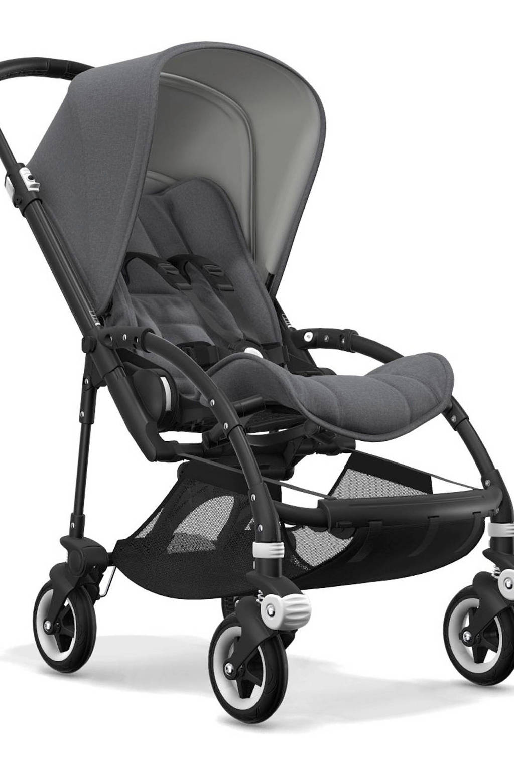 bugaboo Bee⁵ wandelwagen zwart/gemeleerd grijs, Zwart/gemeleerd grijs