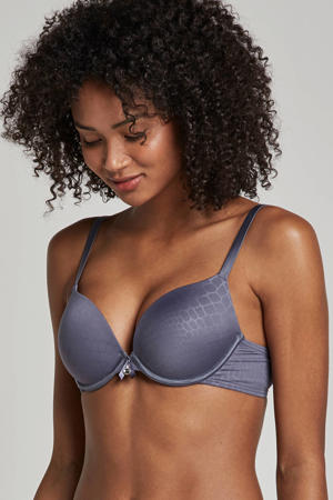 voorgevormde push-up bh grijs