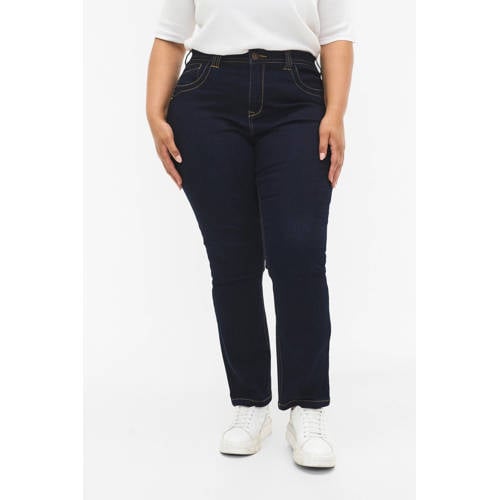 Zizzi high waist slim fit jeans Nile dark denim afbeelding
