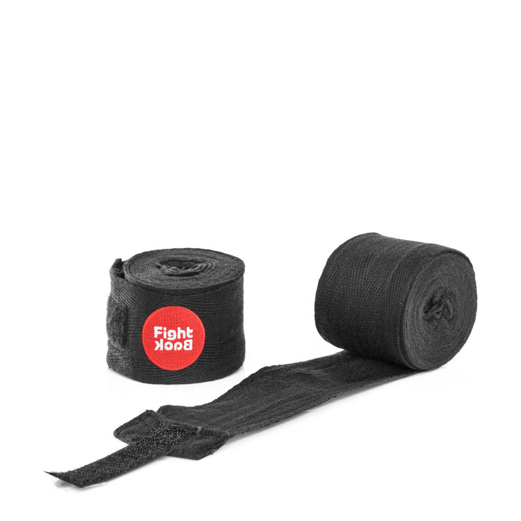 Fight Back hand wrap bandages, Zwart