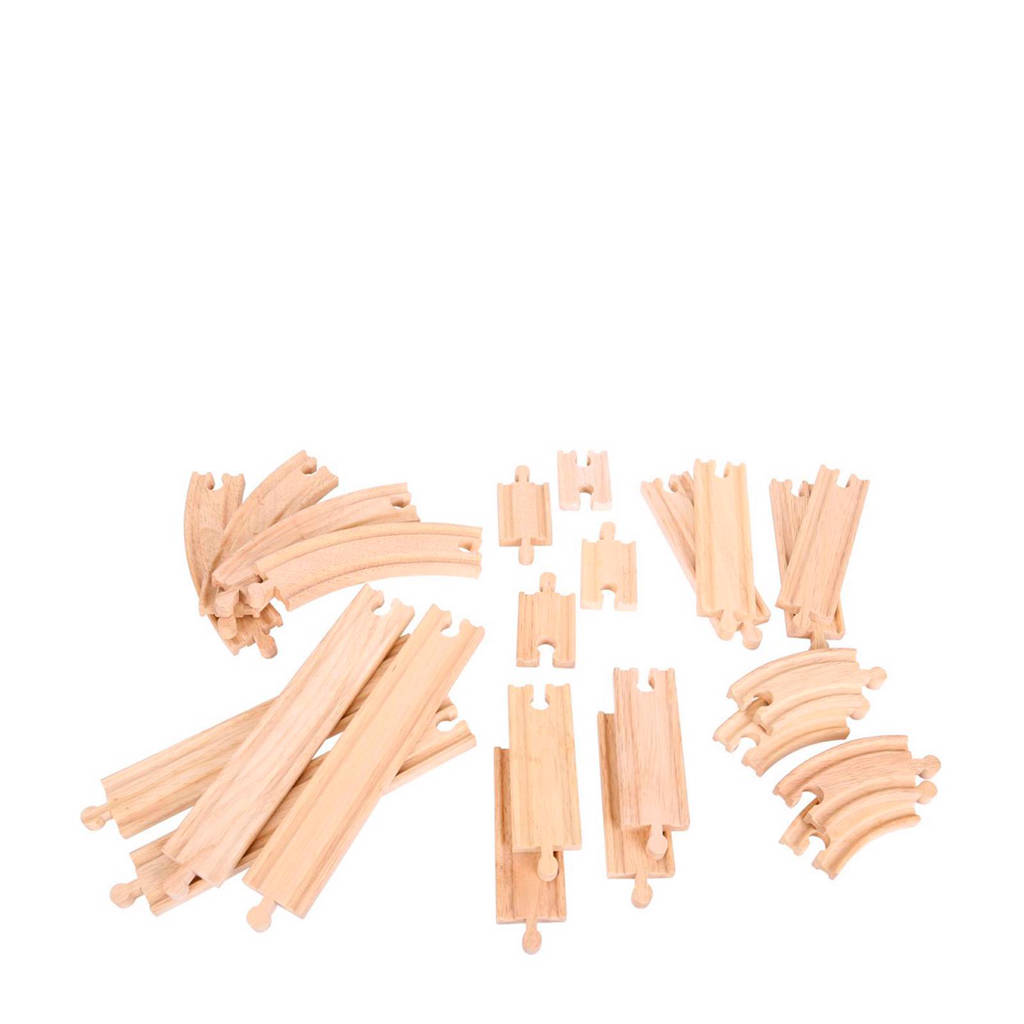 Big Jigs houten uitbreidingsset rails en bochten