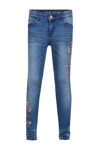 Blue Ridge skinny fit jeans met borduursels