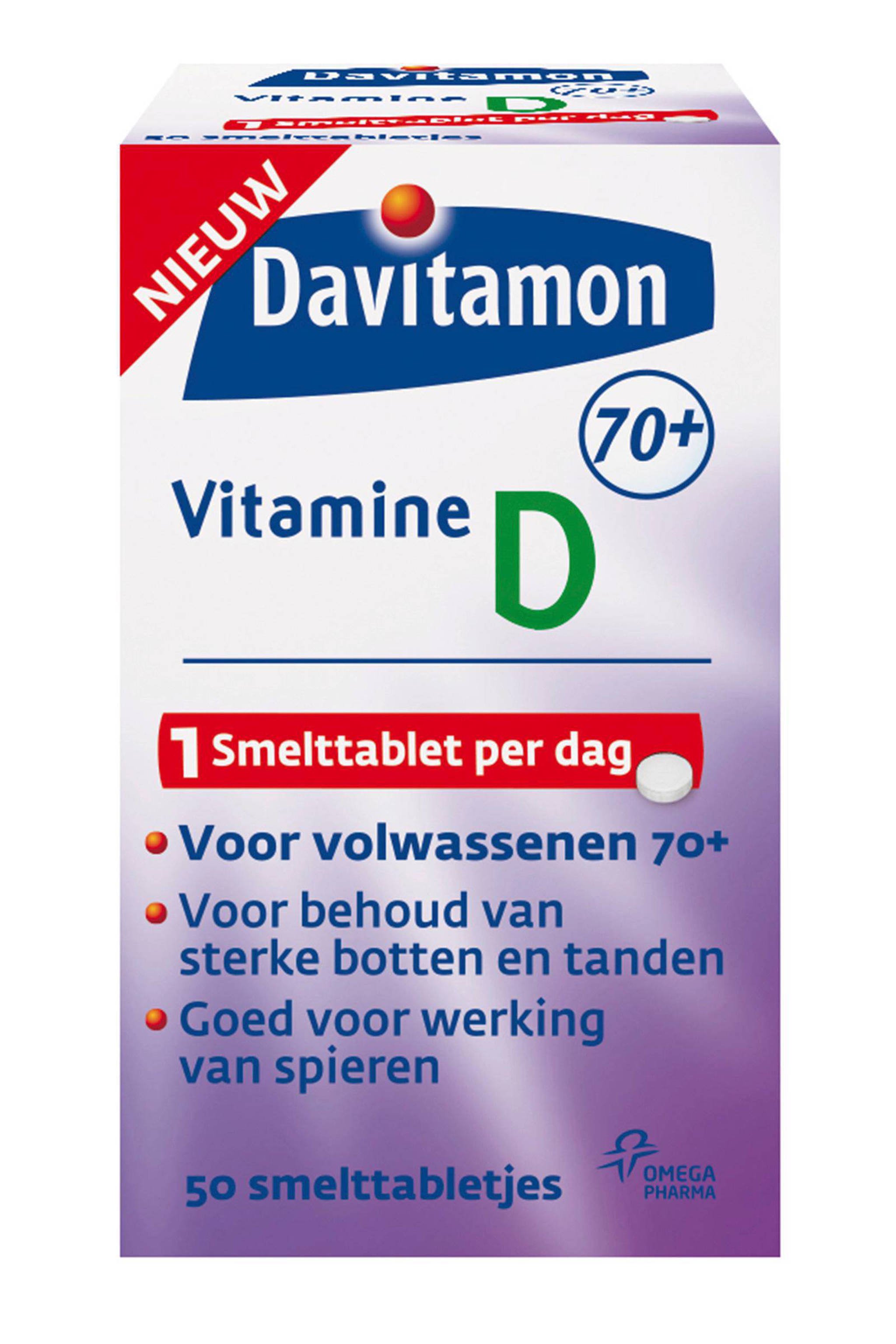 De stad Bestudeer Knuppel Davitamon Vitamine D 70+ smelttabletten - 50 stuks | wehkamp