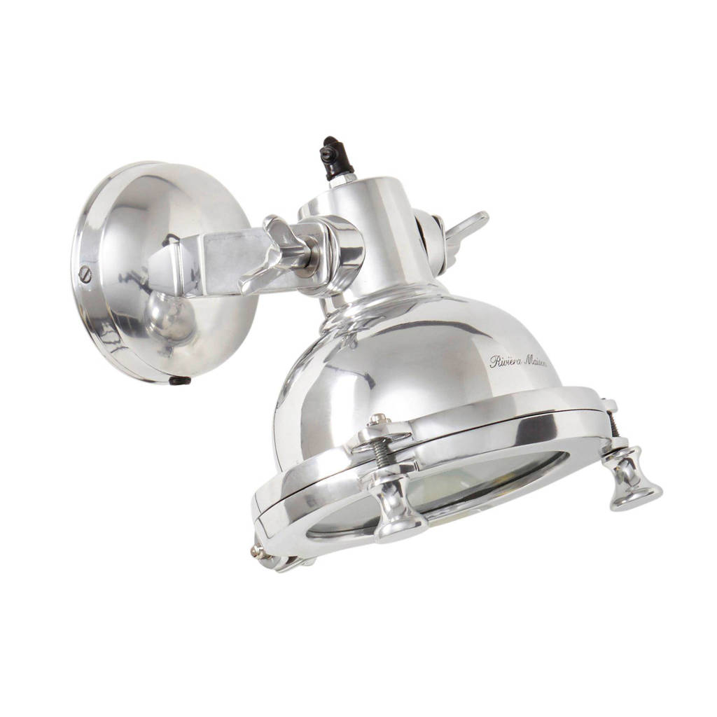 Riviera Maison wandlamp Factory 56, Zilver