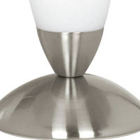 EGLO tafellamp Slim, Nikkel-mat/wit