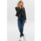 ONLY imitatieleren bikerjack ONLGEMMA zwart