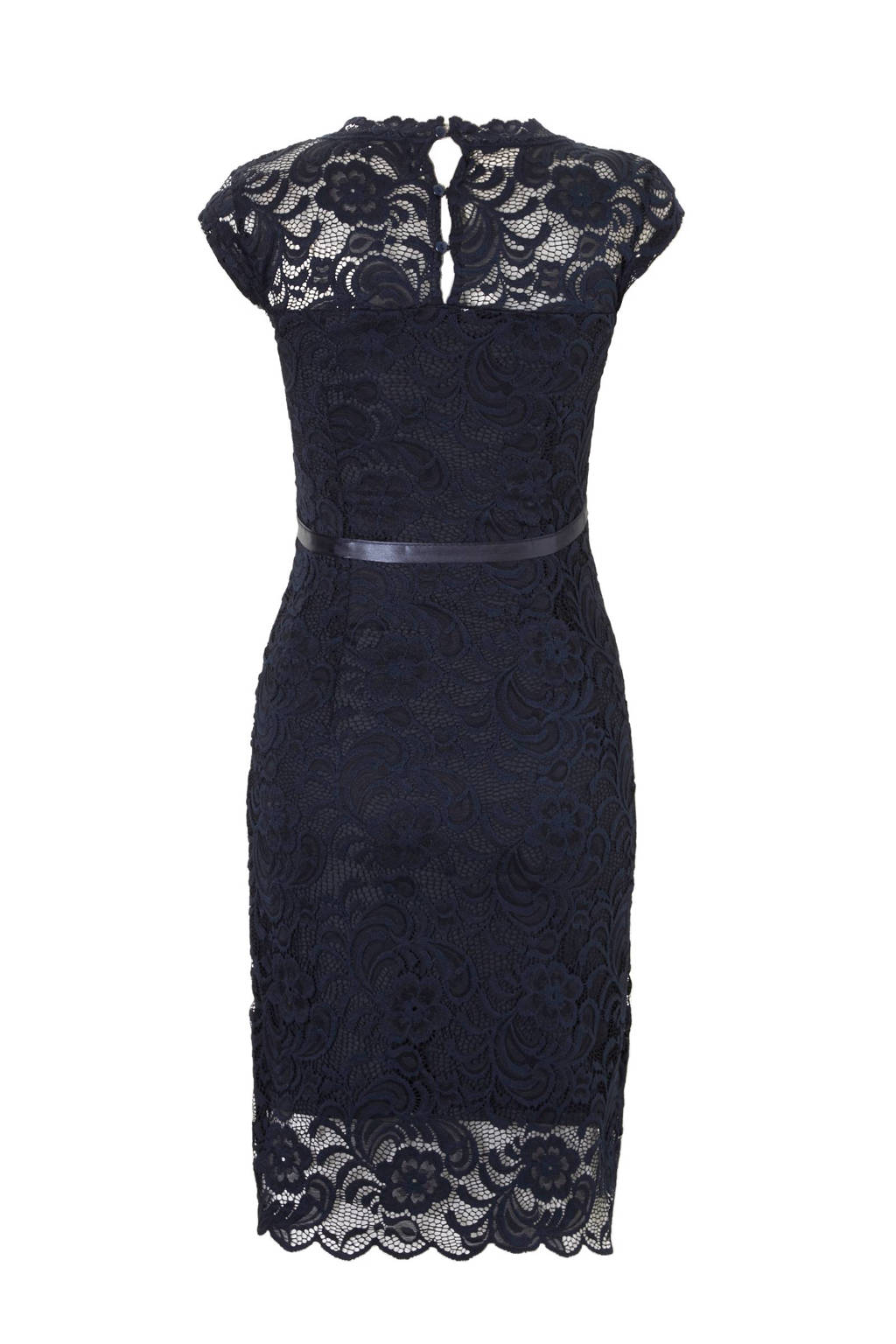 Oxide eigenaar Impressionisme MAMALICIOUS kanten positie jurk MLNEWMIVANA donkerblauw | wehkamp