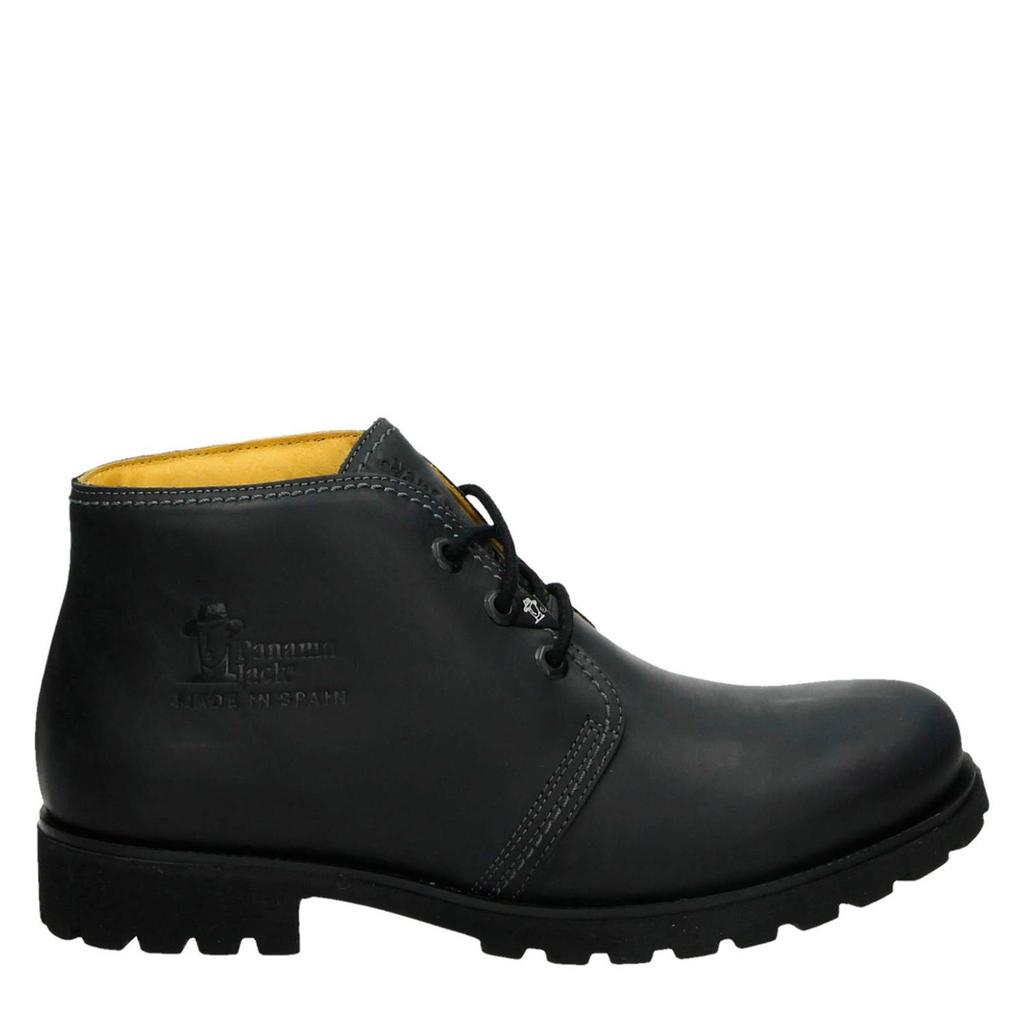 Zwarte heren Panama Jack Bota Panama leren veterboots