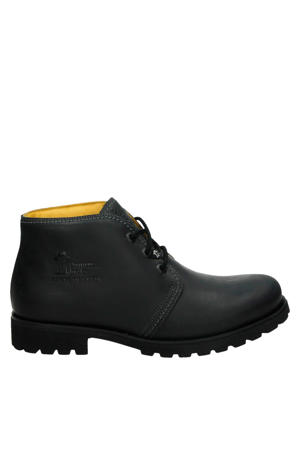 Bota Panama  leren veterboots zwart