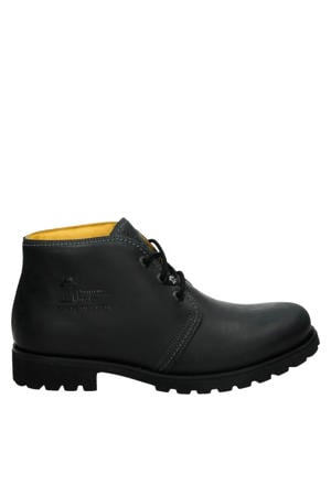Bota Panama leren veterboots zwart