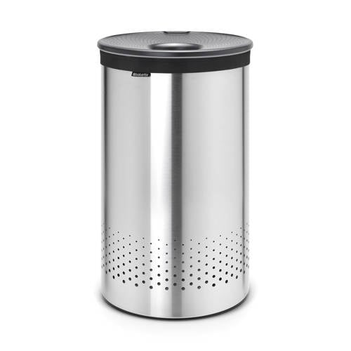 Brabantia Wasbox Met Kunststof Deksel 60 Liter Matt Steel brabantia kopen in de aanbieding