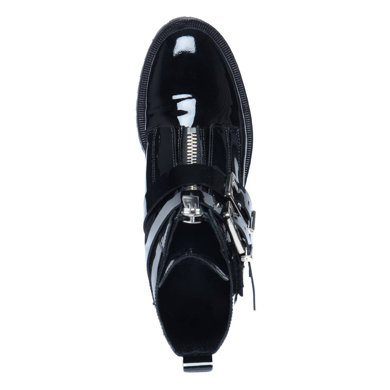 Sacha lakleren bikerboots zwart | wehkamp Zwarte lakleren biker boots Damesschoenen – SACHA