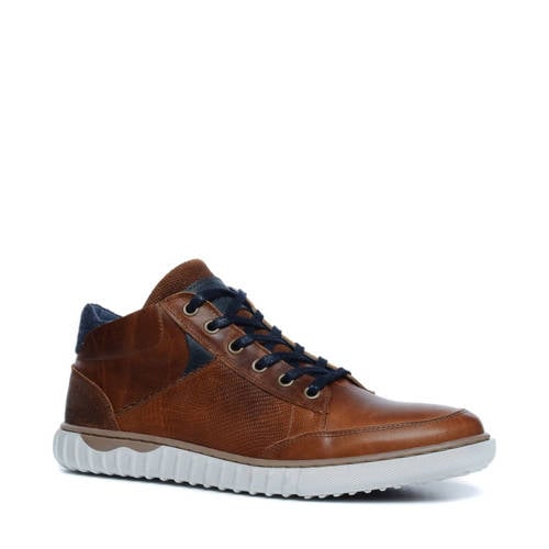 Manfield Leren Sneakers manfield kopen in de aanbieding