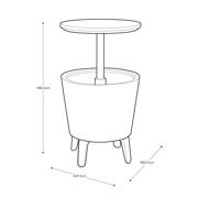thumbnail: Keter bijzettafel Illuminated Coolbar (verlicht Ø50/57 cm)
