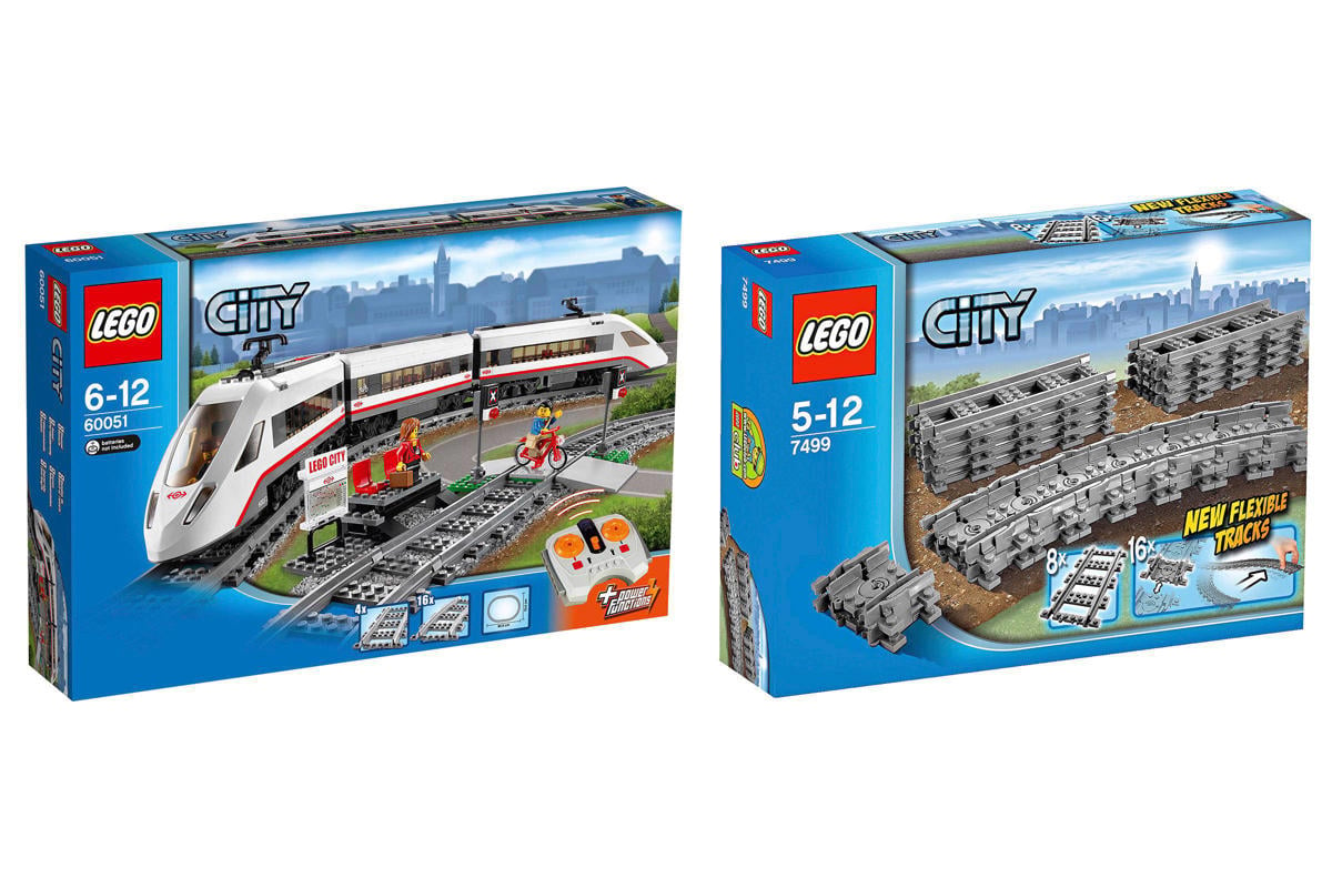 Struikelen hoek Adviseren LEGO City hogesnelheids trein 60051 + flexibele rails 7499 | wehkamp